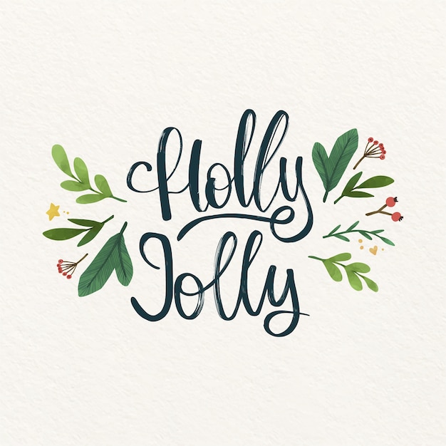 Free vector beautiful christmas lettering