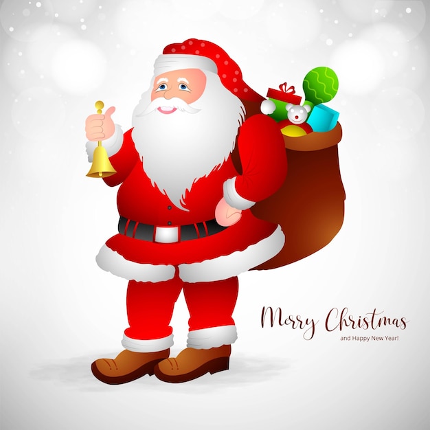 Beautiful christmas santa claus holiday card background