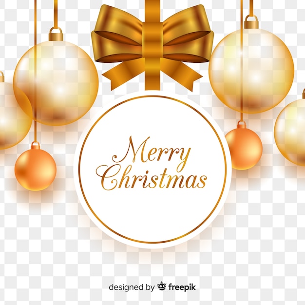 Free vector beautiful christmas in transparent background