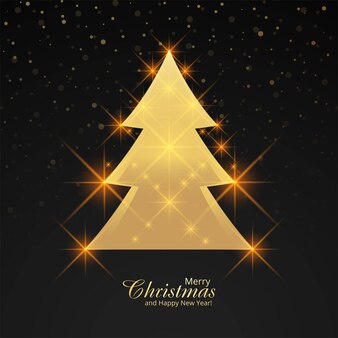 Красивая рождественская елка карта празднование праздник фон