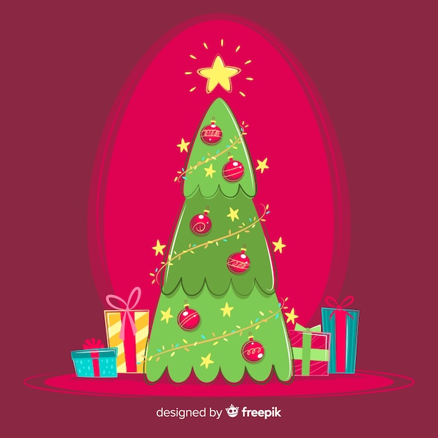 Beautiful christmas tree illustration