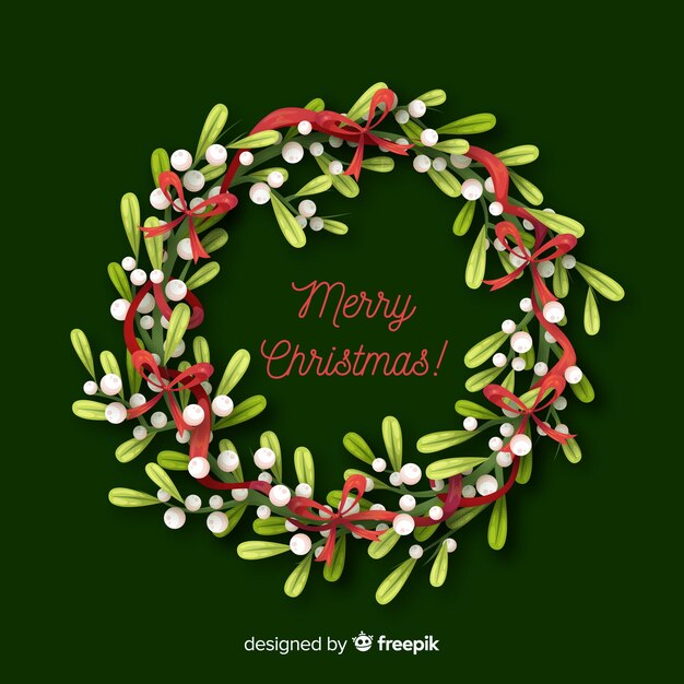 Beautiful christmas wreath background