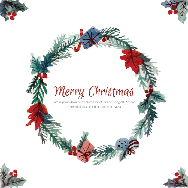 Free vector beautiful christmas wreath