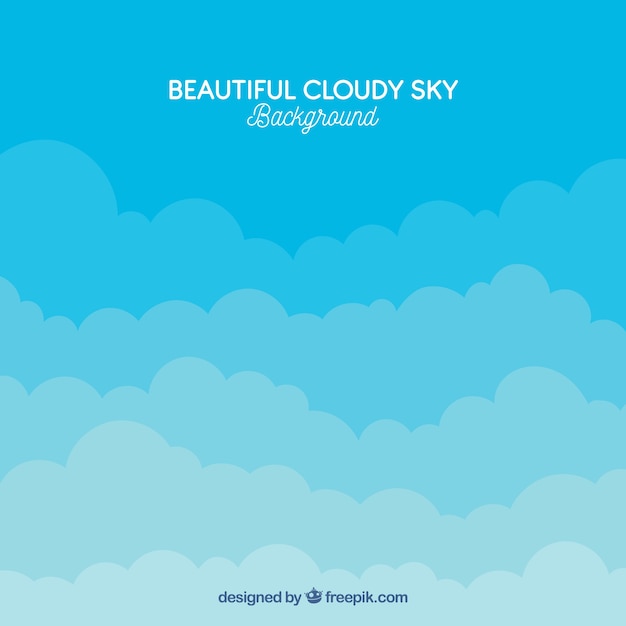 Free vector beautiful cloudy sky