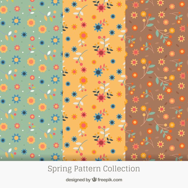 Beautiful collection of spring patterns