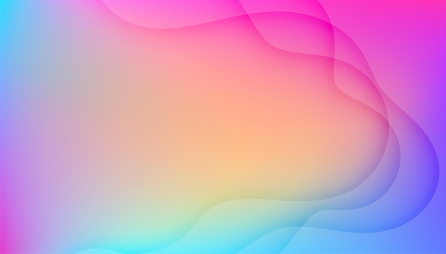 Бесплатное векторное изображение Красивый красочный фон с волнистыми линиями