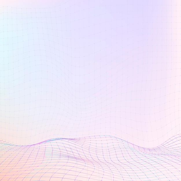 無料ベクター 美しいカラフルなデジタル波のイラスト