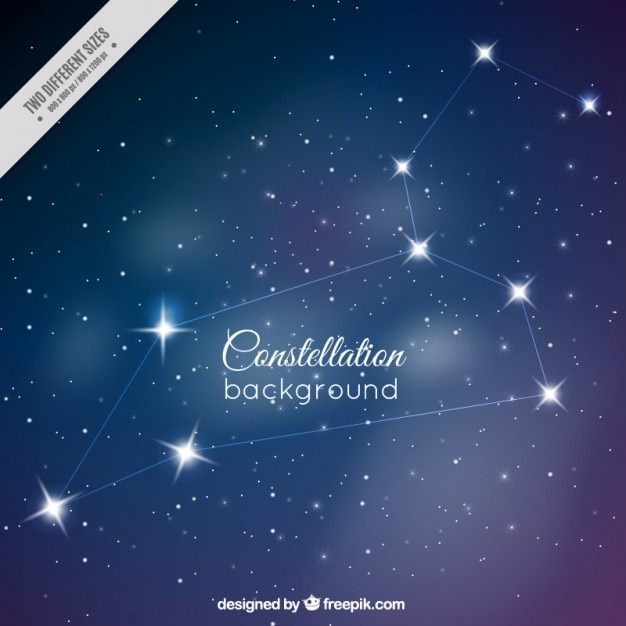 Free vector beautiful constellation in the sky background