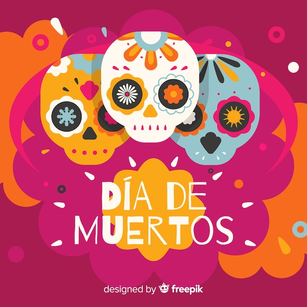 Beautiful and creative día de muertos background