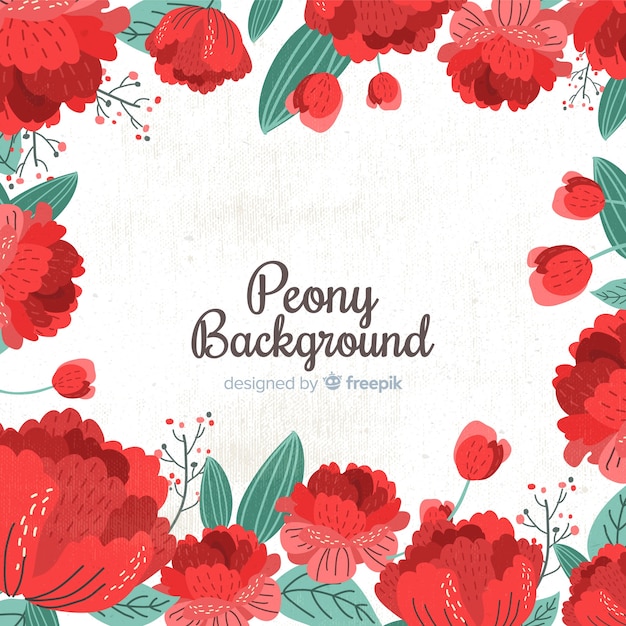 Beautiful and creative peony flower background