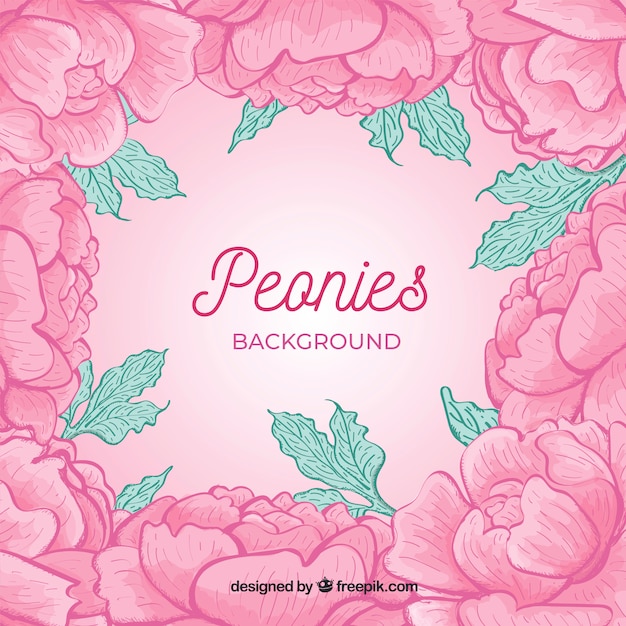 Beautiful and creative peony flower background