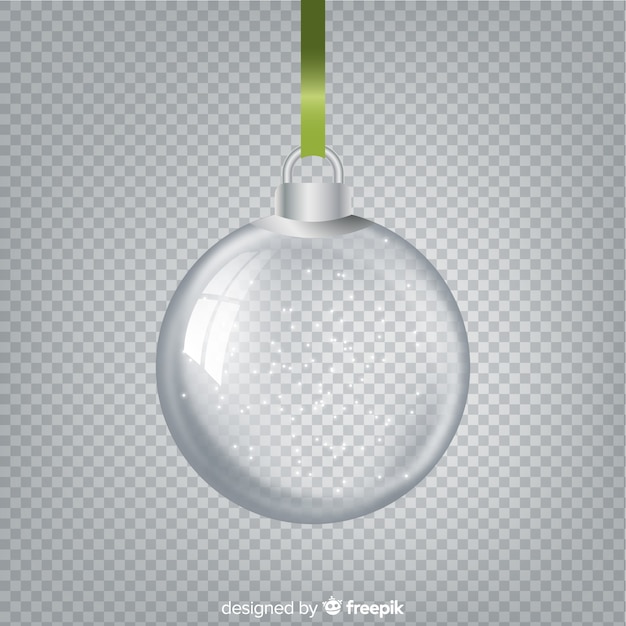 Free vector beautiful crystal christmas ball