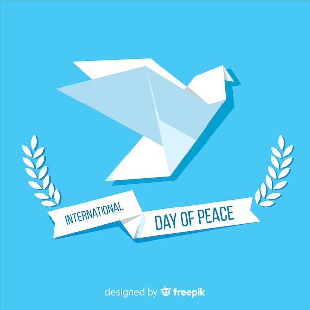 Free vector beautiful day of peace background