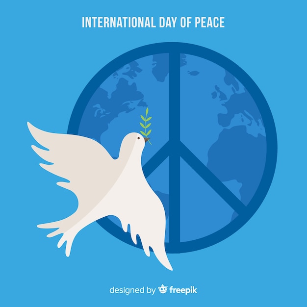 Free vector beautiful day of peace background