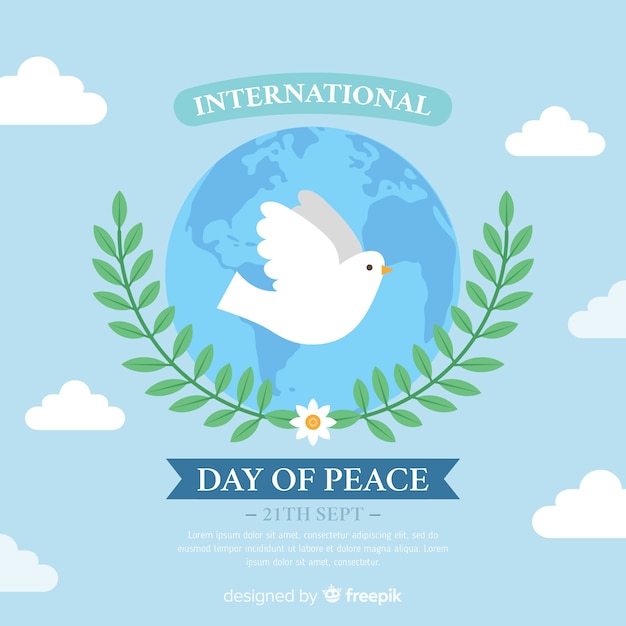 Free vector beautiful day of peace background