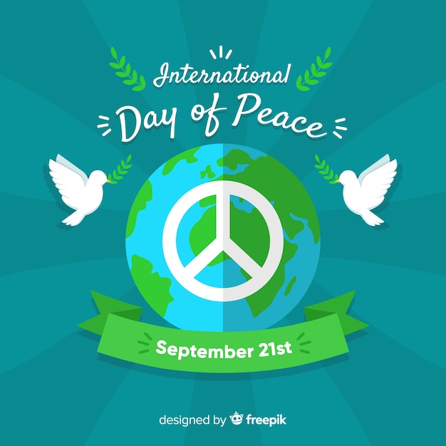 Free vector beautiful day of peace background