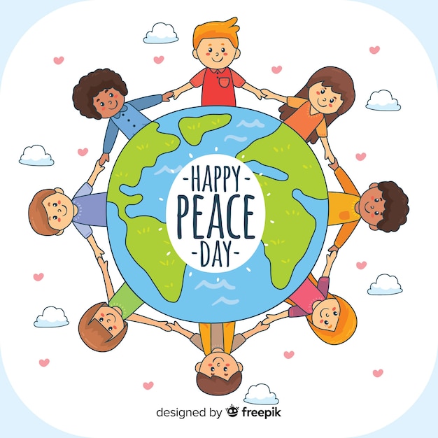 Free vector beautiful day of peace background