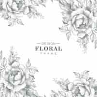 Free vector beautiful decorative floral sketch background