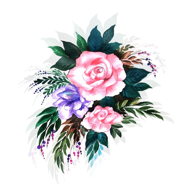 Бесплатное векторное изображение Красивый декоративный цветочный фон