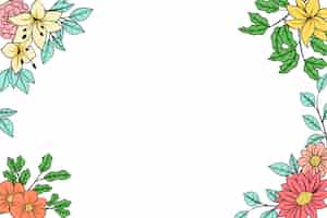Free vector beautiful and delicate floral frame background