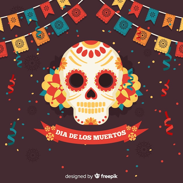 Beautiful dia de muertos background