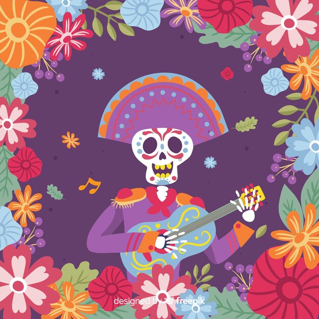 Beautiful día de muertos background