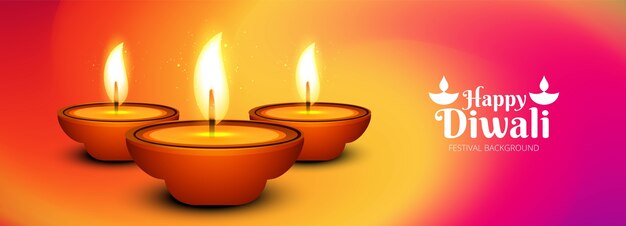 Красивые diwali diya масло лампа фестиваль заголовок фон