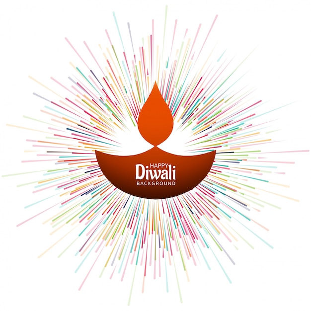 Beautiful diwali festival greeting card 