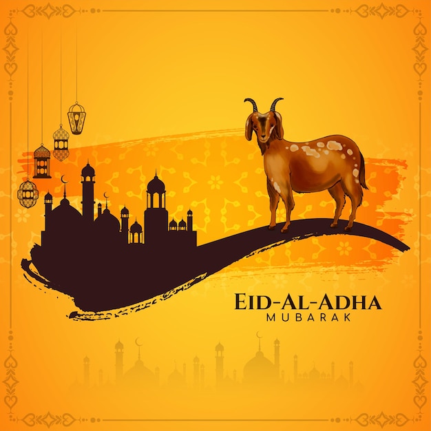 Beautiful eid al adha mubarak festival muslim background