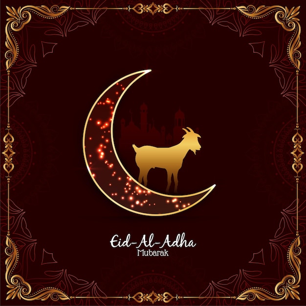 Beautiful Eid Al Adha mubarak holy festival illustration