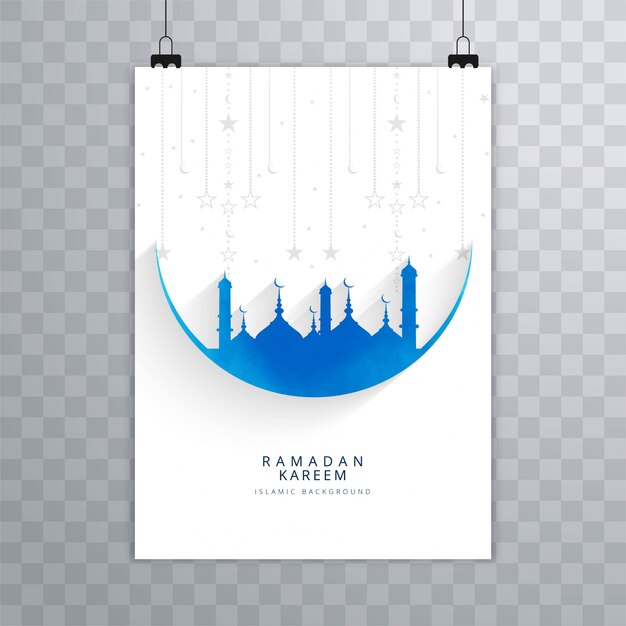 Beautiful Eid Mubarak islamic brochure background