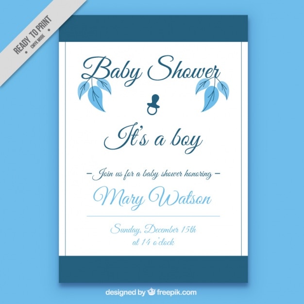 Beautiful and elegant baby shower card