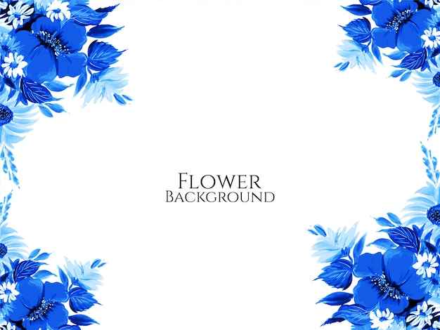 美しいエレガントな青い色の花の背景
