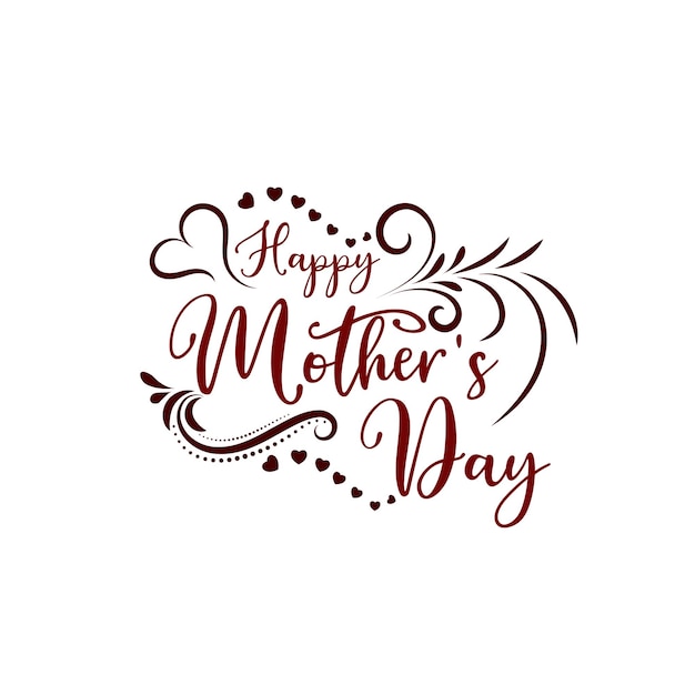 Free vector beautiful elegant happy mothers day text design background