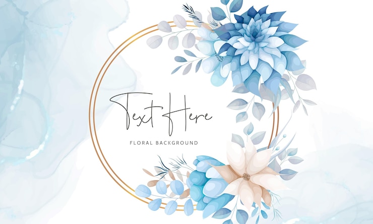 Free Vector beautiful elegant soft blue and beige floral background