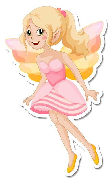 Beautiful fairy cartoon character sticker