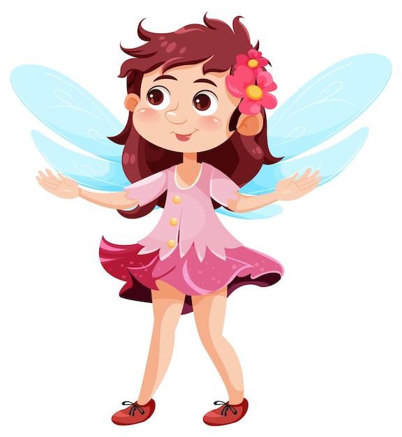 Free vector beautiful fairy cartoon character