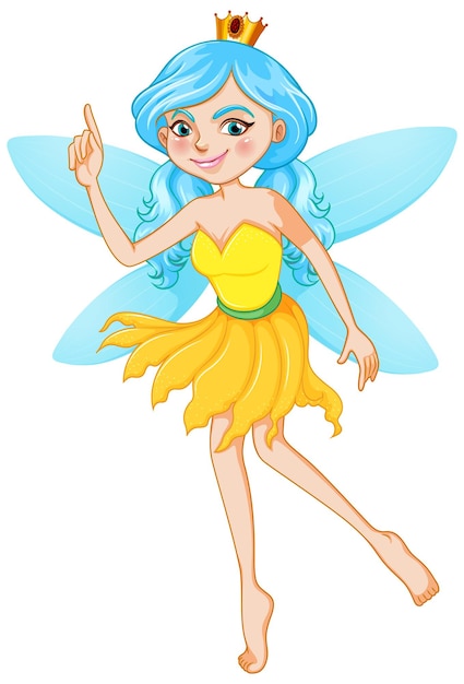 Free vector beautiful fairy girl cartoon character