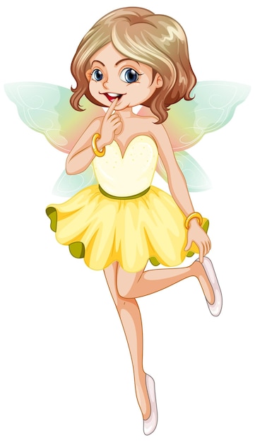 Beautiful fairy girl cartoon character