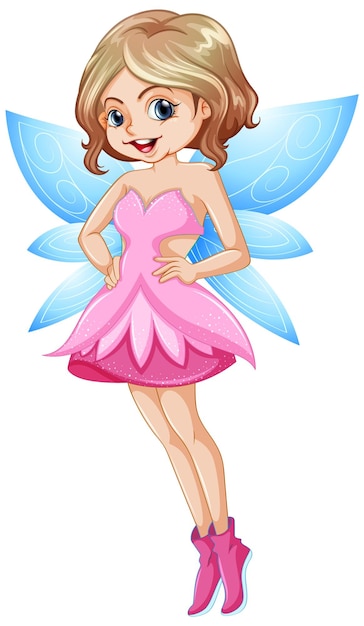 Free vector beautiful fairy girl cartoon character