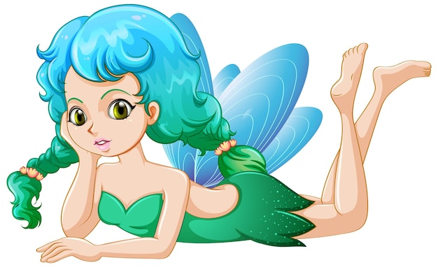 Beautiful fairy girl cartoon character