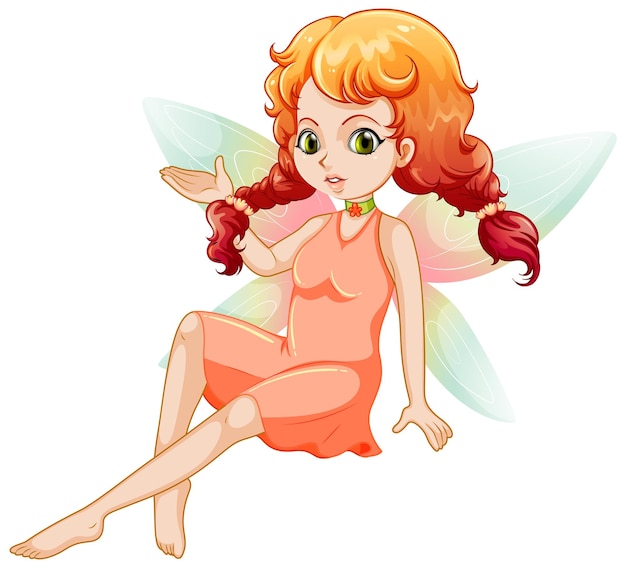 Beautiful fairy girl cartoon character