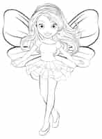 Free vector beautiful fairy woman with wings flying