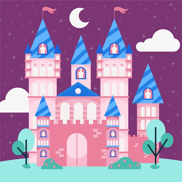 Beautiful fairytale castle concept