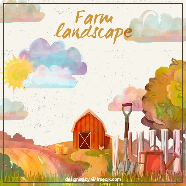 Beautiful farm landscape