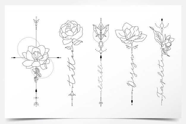 Download Tattoo Flower Drawing Images