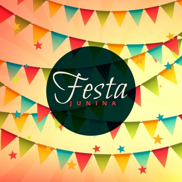 Vettore gratuito bella backgorund junina festa