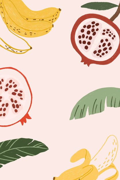 Bella illustrazione di design piatto di frutti