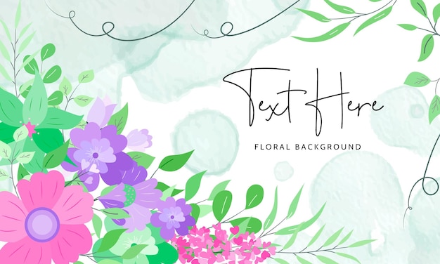 beautiful floral background design with flower leaves
