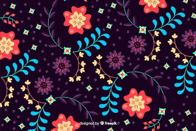 Free vector beautiful floral background design